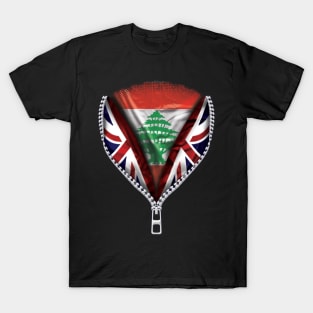 Lebanese Flag  Lebanon Flag zipped British Flag - Gift for Lebanese From Lebanon T-Shirt